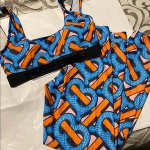 💙🧡Stretchy BBY letter yoga set🧡💙